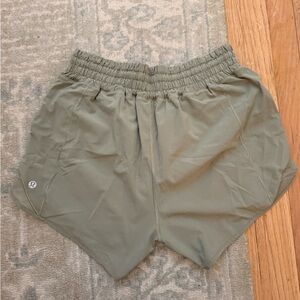 lululemon athletica Olive Green hottie running Shorts size 4